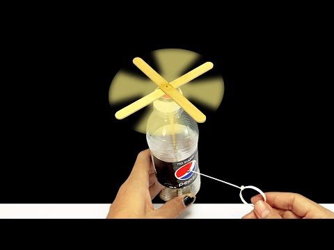 ทำพัดลมจากขวดน้ำและไม้ไอติม | How to make a toy fan with plastic bottle